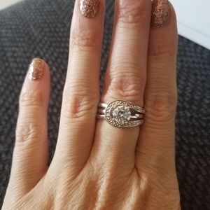 2 piece CZ diamond ring